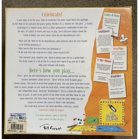 The Baby Game Expectant Parents Couples Family Party Shower Celebrations - Picture 4 of 5